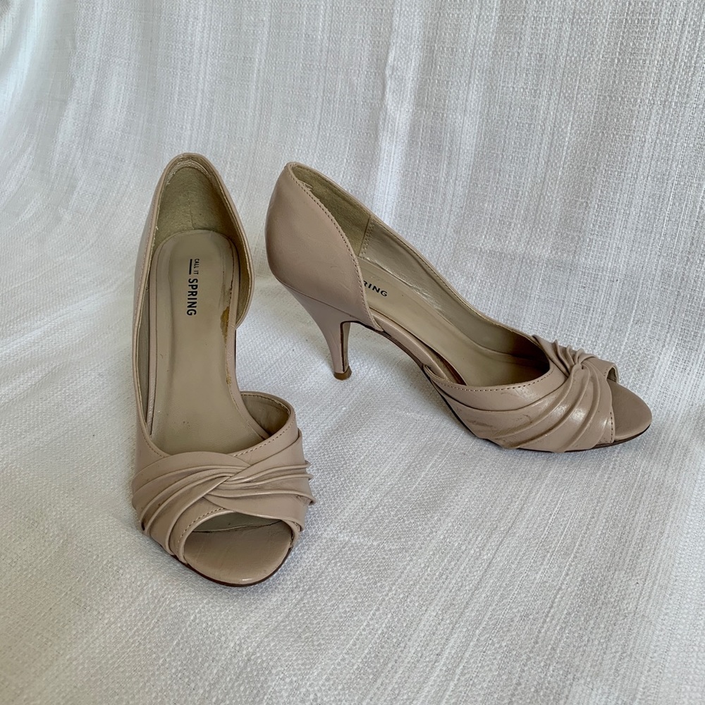 Call It Spring Size 8 Dusty Rose Open Toe 3.5 inch heels